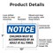 Signmission Children Must Be Accompanied By An Adult, 10 in W x Rectangle, Plastic OS-2PACK-NS-P-710-L-10579 - alternate 5